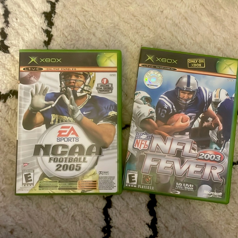 Pre-Owned XBox Games - NCAA Football + Top Spin  and NFL Fever